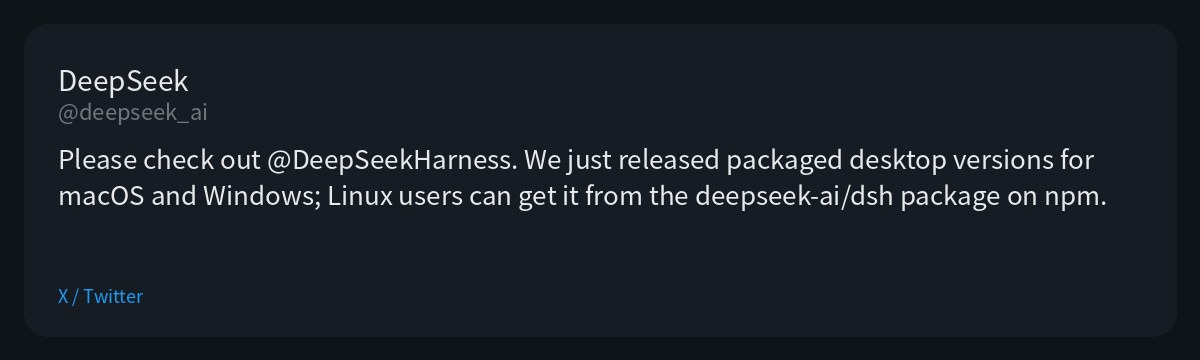 DeepSeek Harness desktop