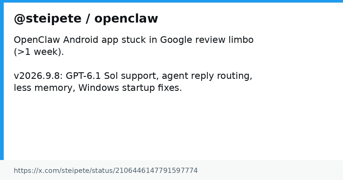 OpenClaw Android and release