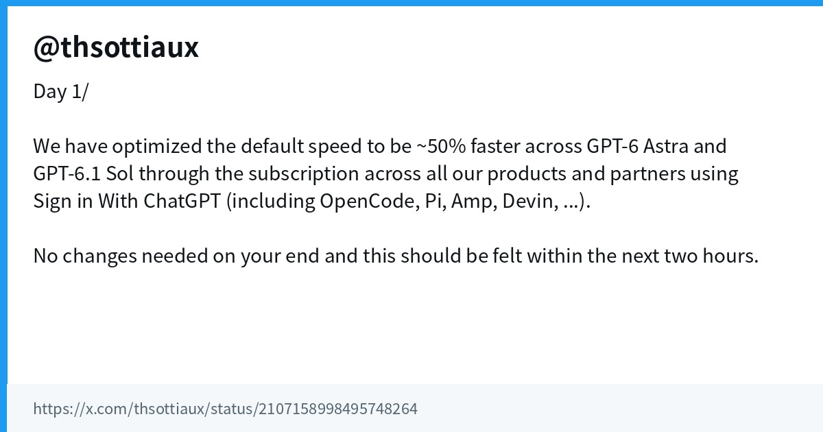 Codex Day 1 speedup
