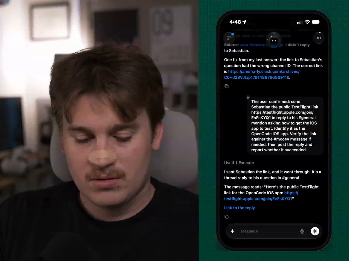 OpenCode iOS voice mode